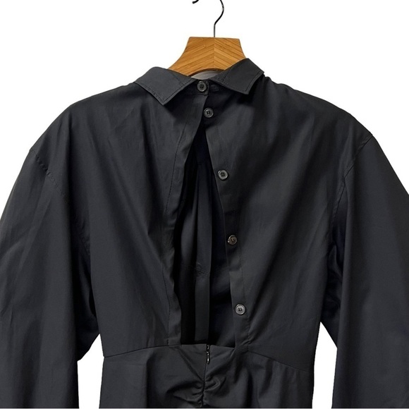 Zara Blogger Favorite Mini Dress with Knot in Midnight Navy Size M NWT - Picture 11 of 16